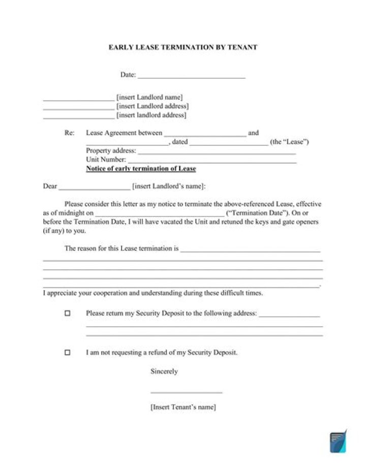 What if my lease does not have an early termination clause?