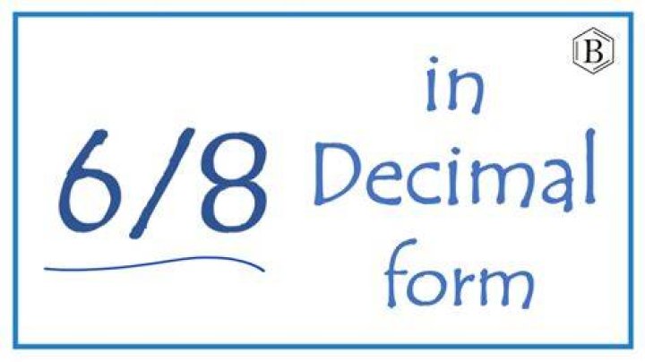 What is 6.8 As a decimal?