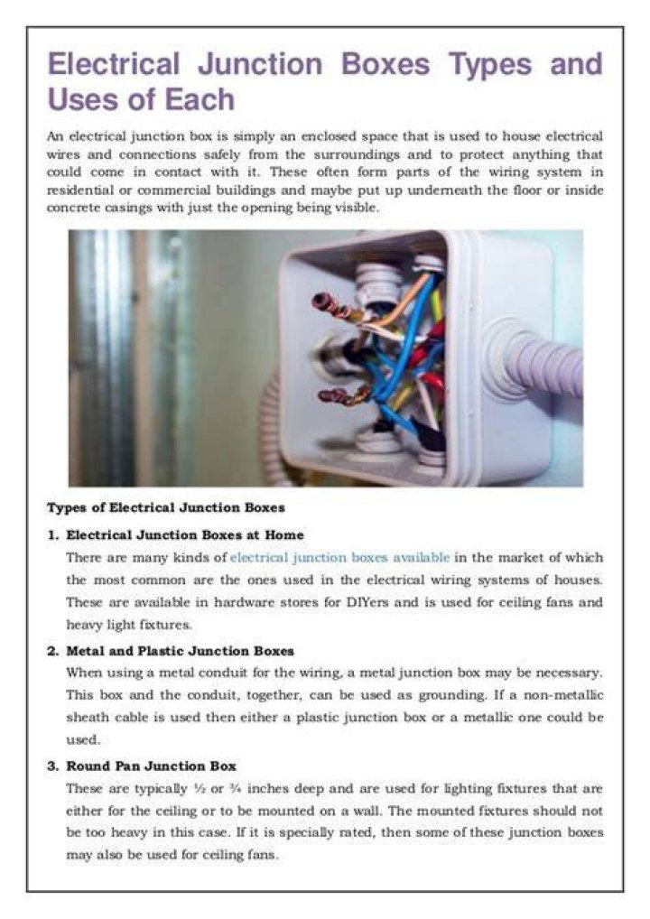 What is a 5 amp junction box used for?