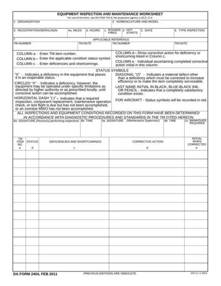What is a DA Form 5988 E used for?