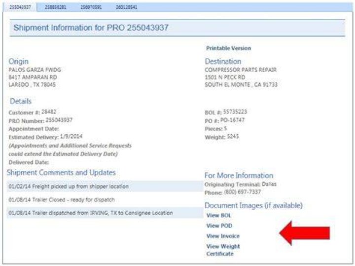 What is a pro number for shipping?