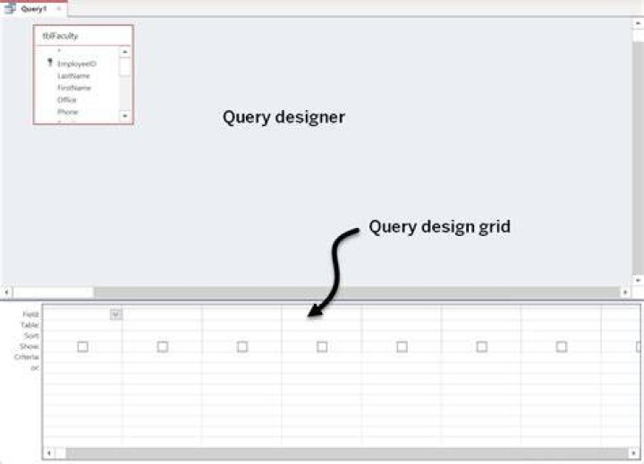 What is a query grid in access?