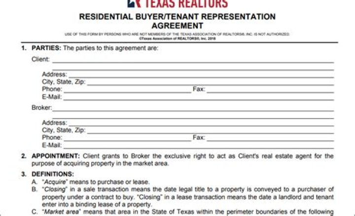 What is a residential buyer tenant representation agreement?