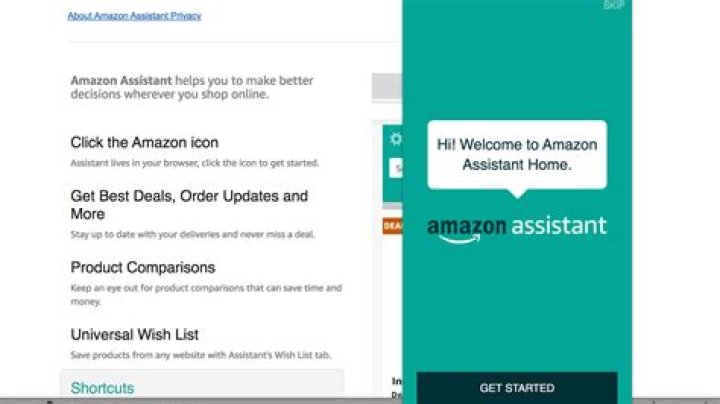 What is Amazon assistant extension?