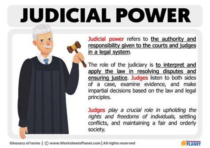 What is an example of the use of judicial power?