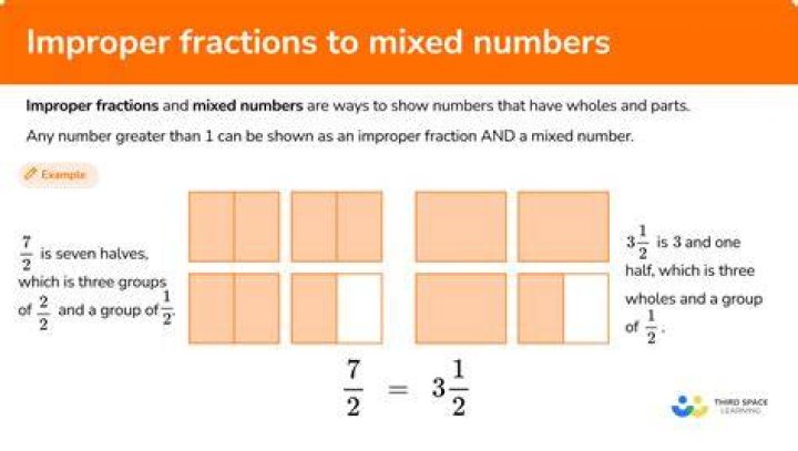 What is an improper fraction example?