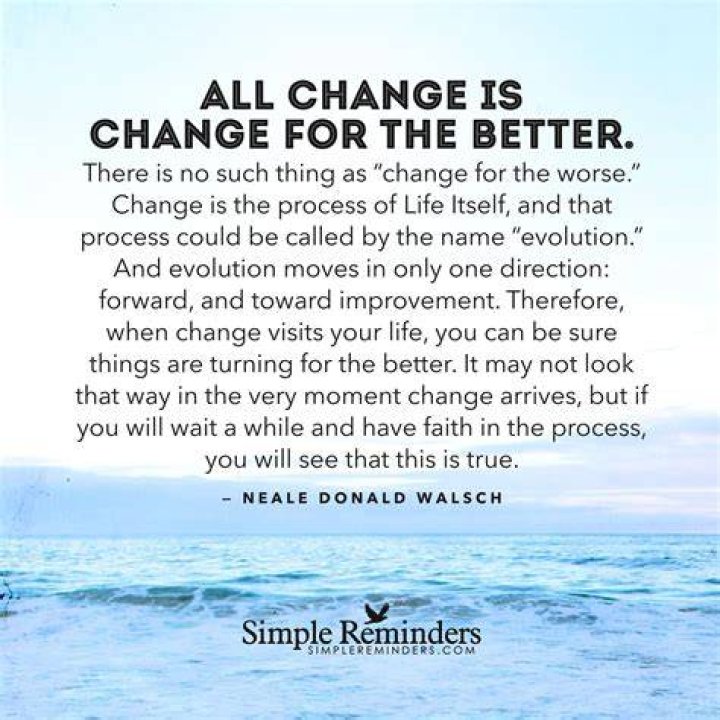 What is change for the better?
