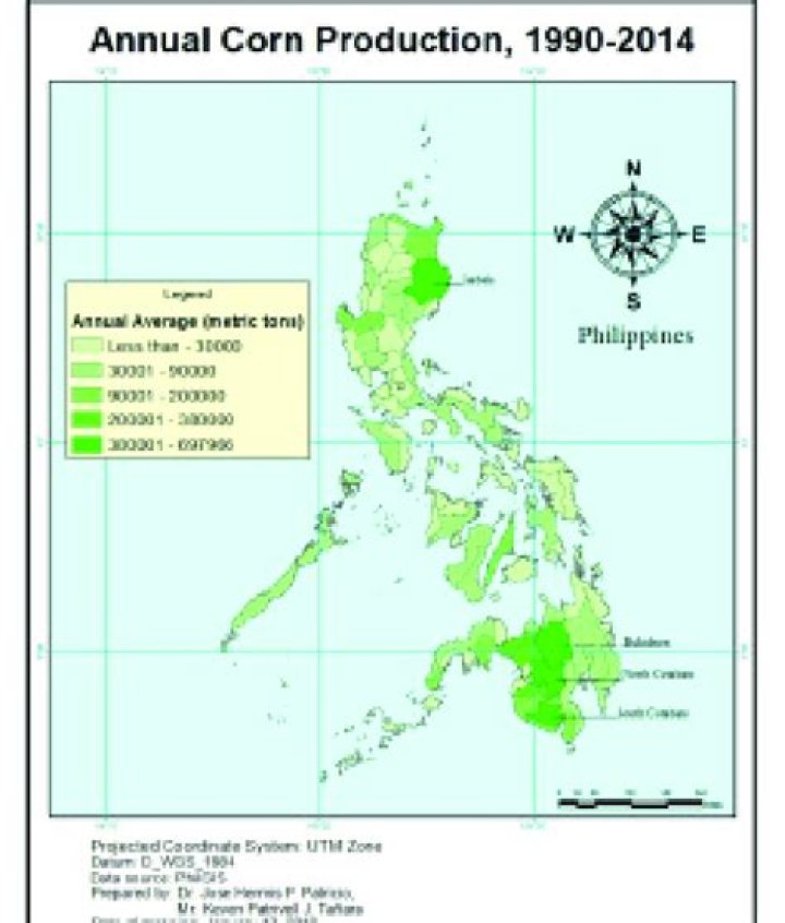 What is corn production in the Philippines?