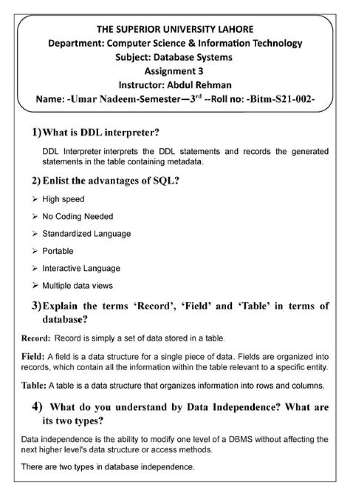What is DDL interpreter?