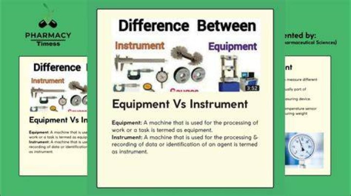 What is difference between equipment and device?