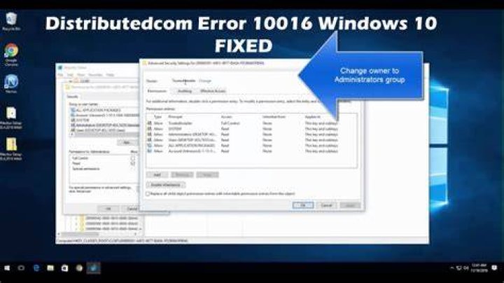 What is Distributedcom error 10016?