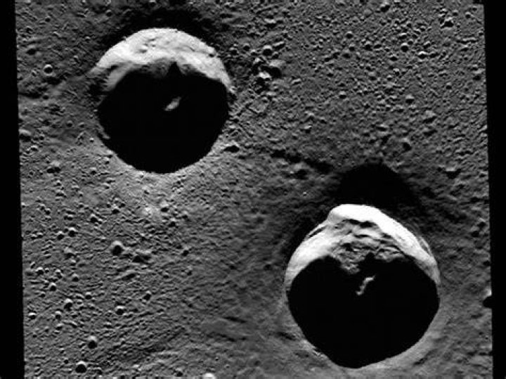 What is found in craters on Mercury?
