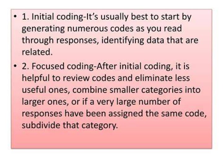 What is initial coding?