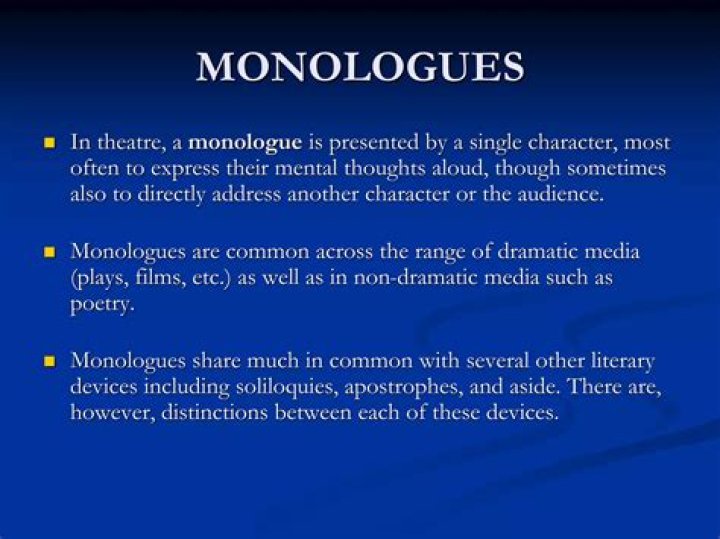 What is internal monologue in literature?