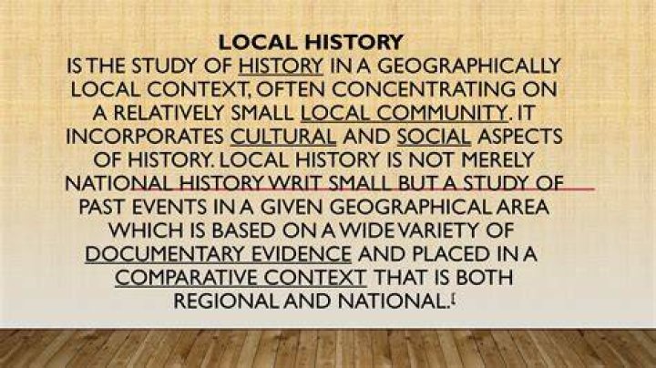 What is local history writing?