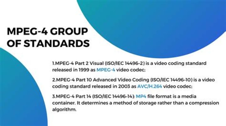 What is MPEG 4 standard?