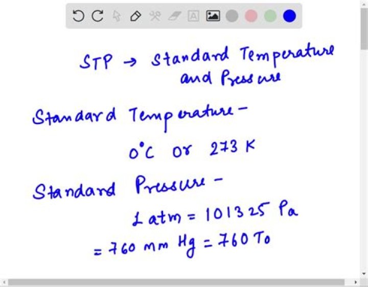 What is standard temperature and standard pressure in units of C and ATM?