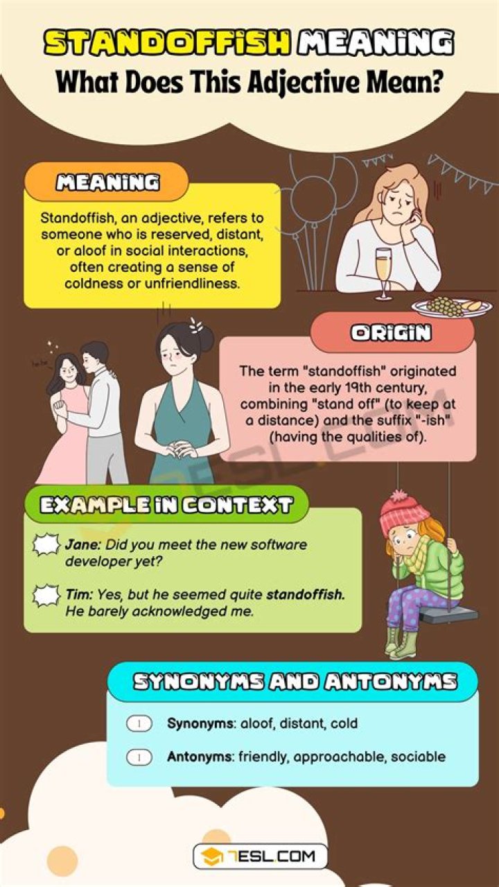 What is standoffish behavior?