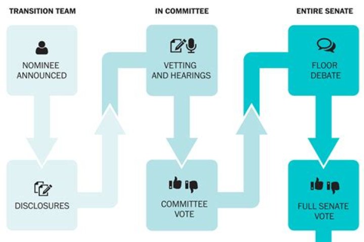 What is the 2 step confirmation process for presidential appointments?