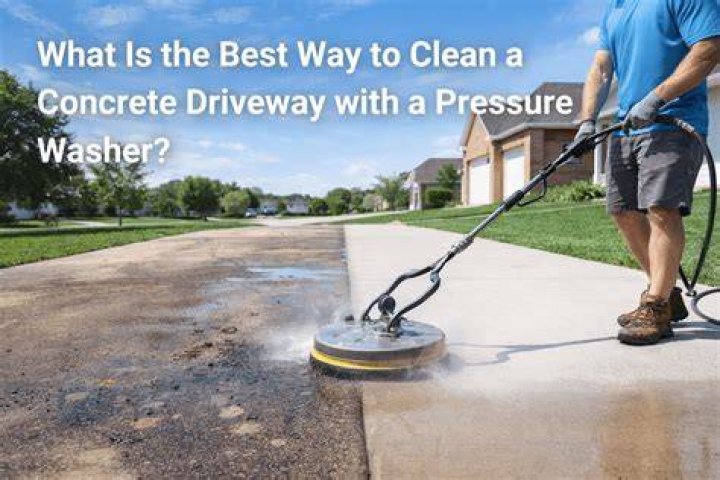 What is the best way to clean a concrete driveway?
