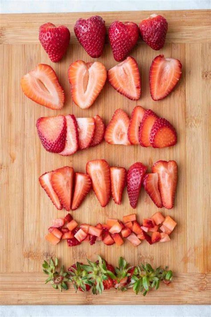 What is the best way to cut strawberries?