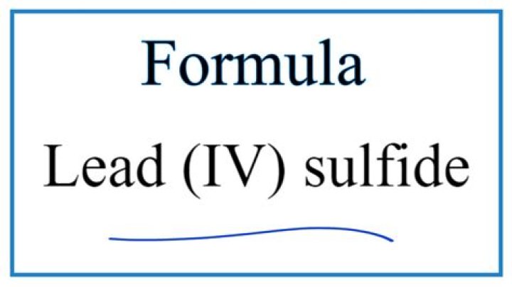 What is the chemical formula for lead IV sulfite?