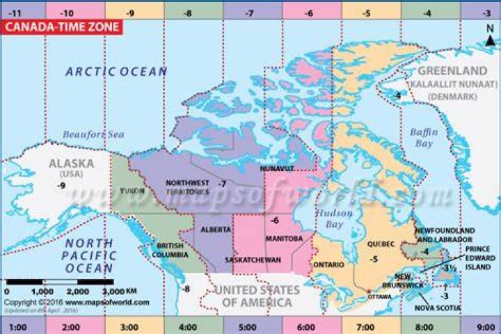 What is the current central time in Canada?