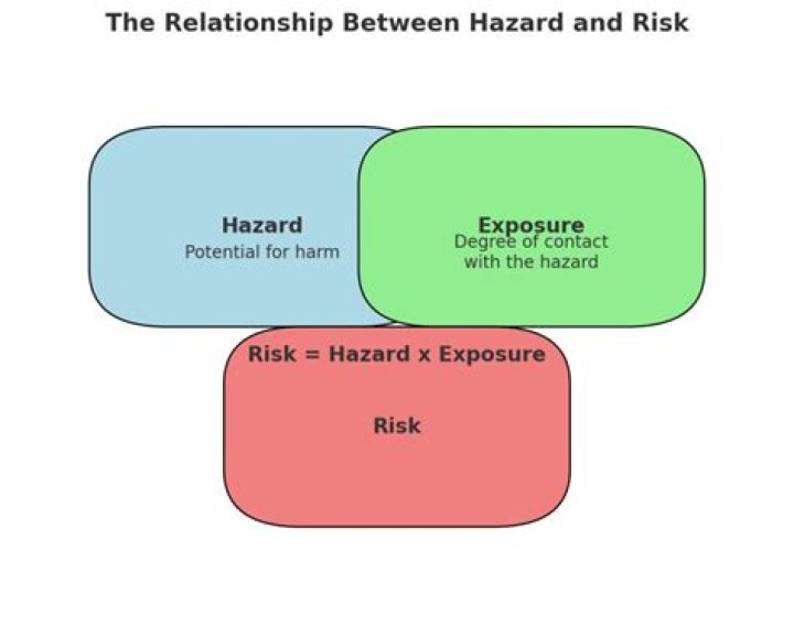 What is the difference between a hazard and a risk in a salon?