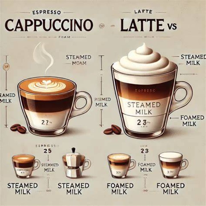 What is the difference between a latte and a cappuccino at Starbucks?