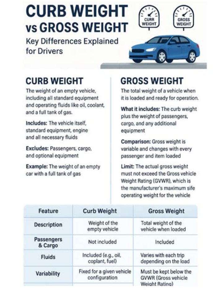What is the difference between curb weight and GVWR?