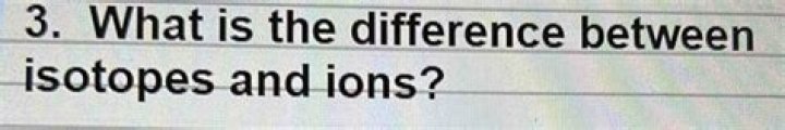 What is the difference between isotopes and ions?