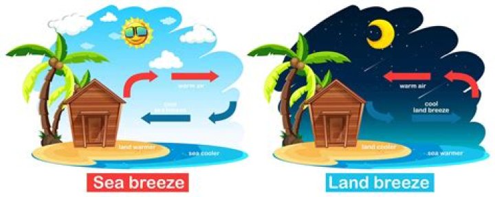 What is the difference between land breeze and sea breeze?