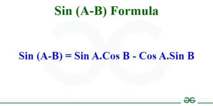 What is the formula of sin a cos B?