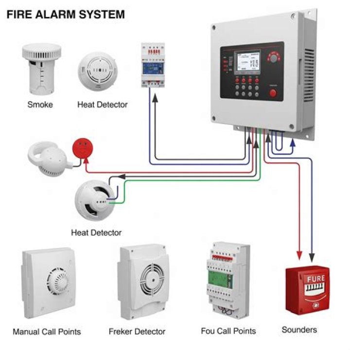 What is the function of control module in fire alarm system?