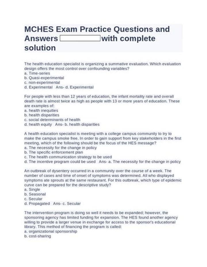 What is the Mches exam?