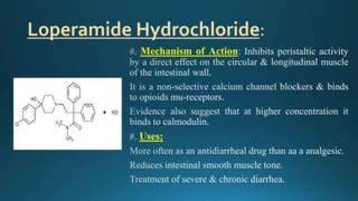 What is the mechanism of action of loperamide?