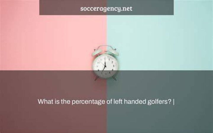 What is the percentage of left handed golfers?