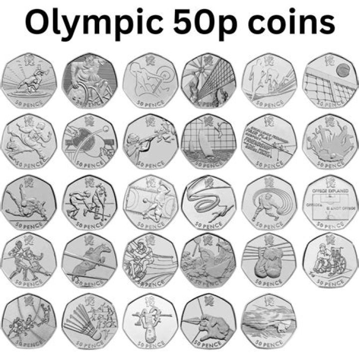 What is the rarest 2012 Olympic 50p coin?