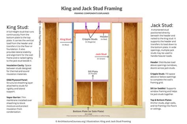 What is the standard size of a wall stud?