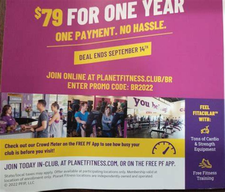 What is the startup fee for Planet Fitness?