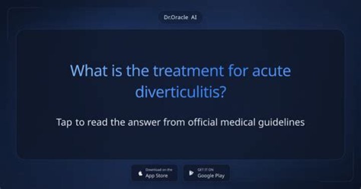 What is the treatment for acute diverticulitis?