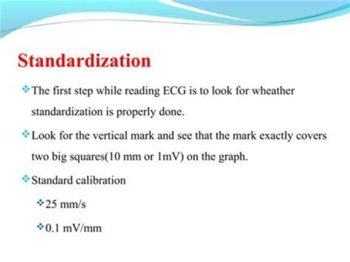 What is the usual standardization mark?