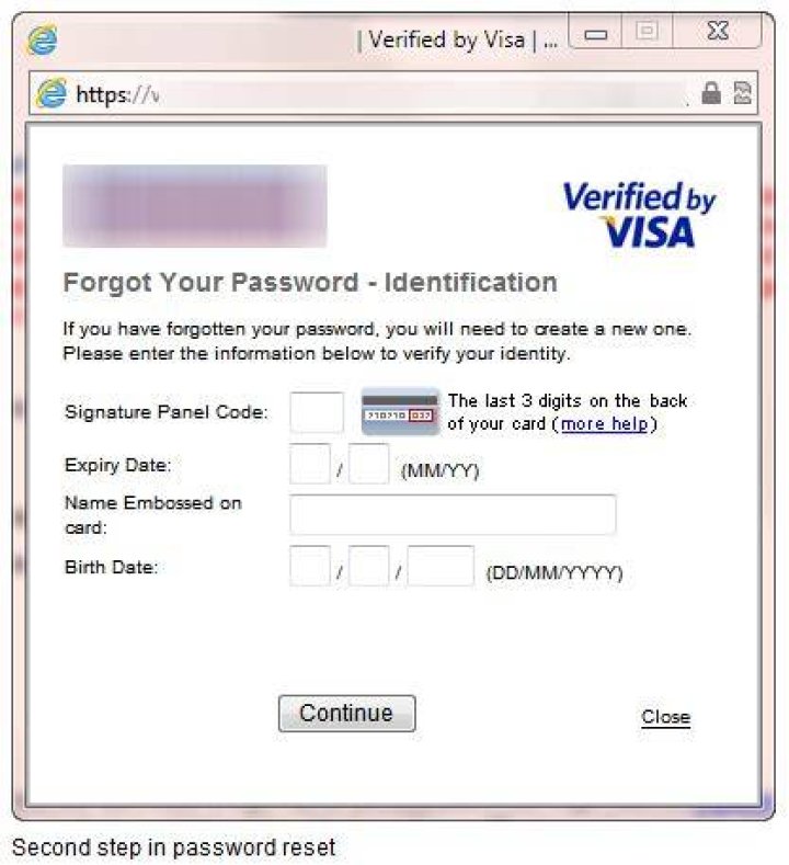 What is Verified by Visa password?