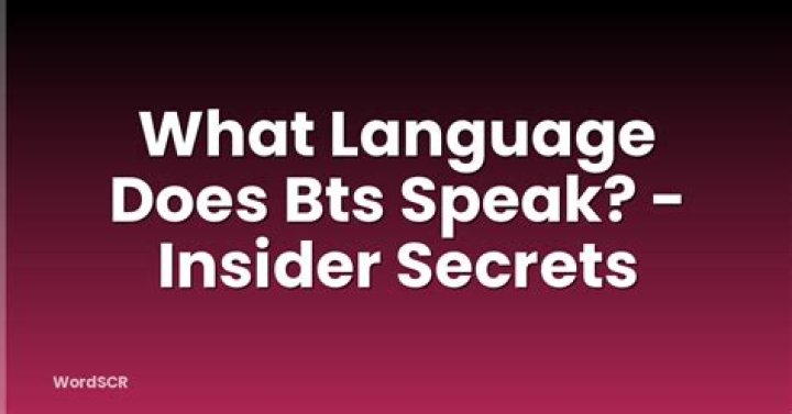 What language does BTS v speak?
