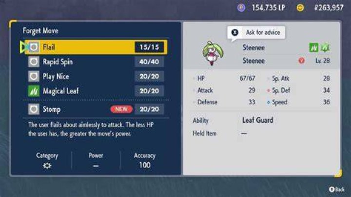What level does Steenee get Stomp?