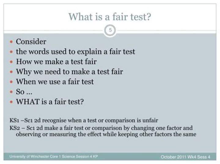 What makes a test fair?