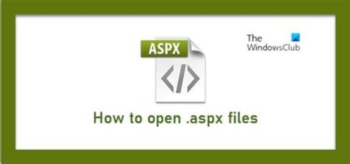 What program do you use to open ASPX files?