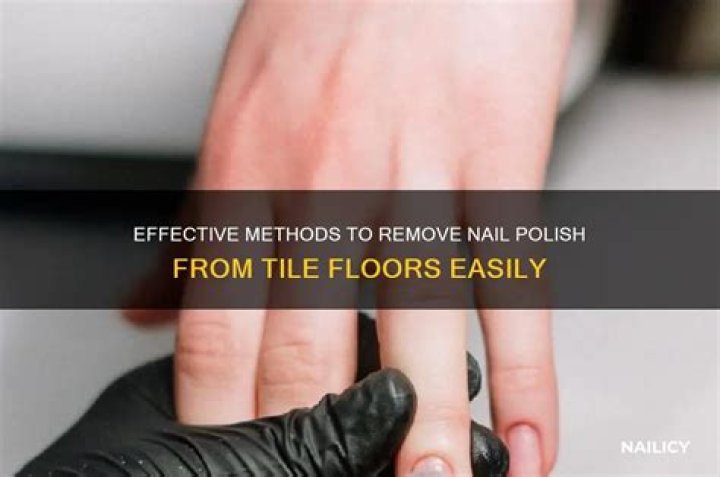 What removes nail polish from tile?