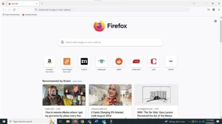 What search engine does Firefox recommend?