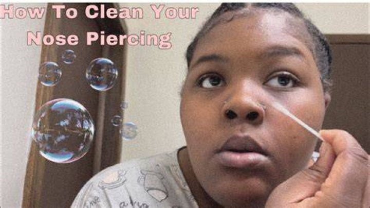 What should I use to clean my nose piercing?